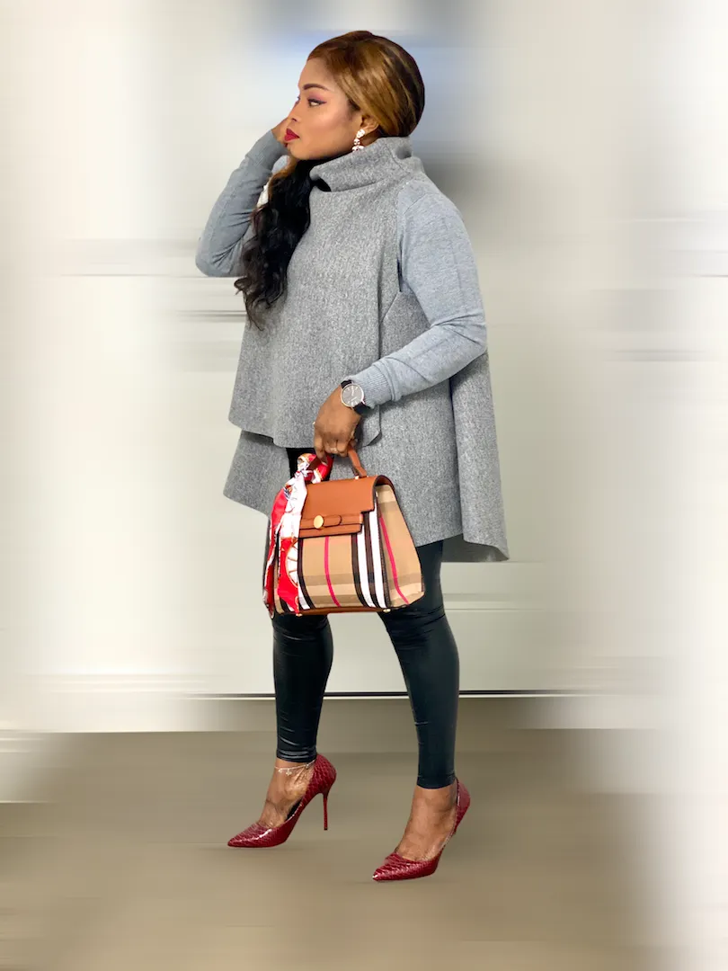Funky Poncho In Premium Wool-MLH