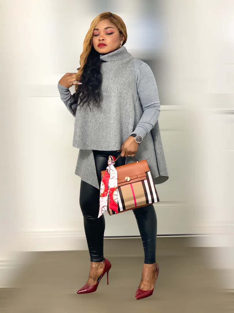 Funky Poncho In Premium Wool-MLH
