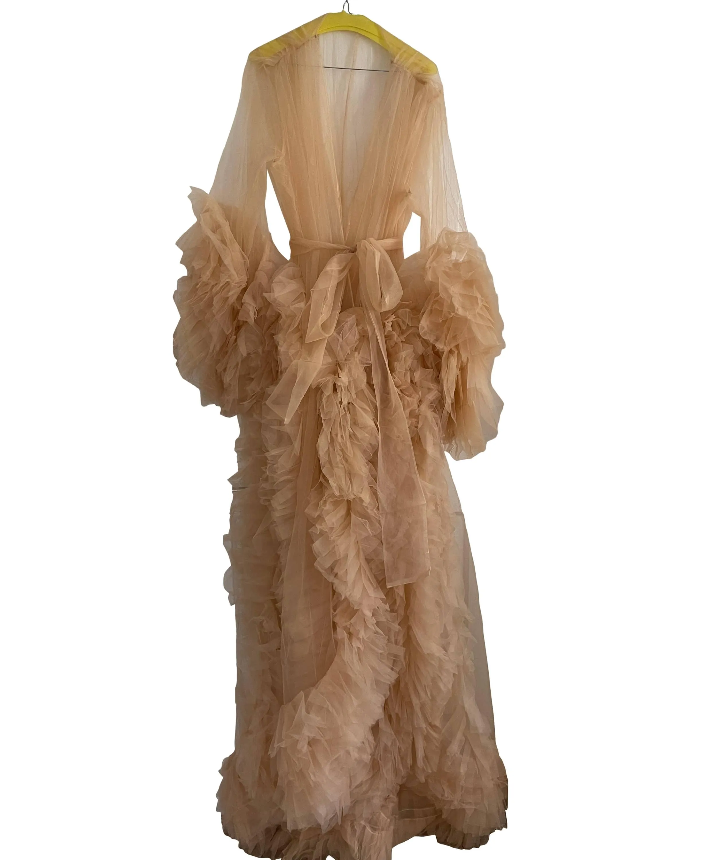Gigi Tulle Robe - Beige