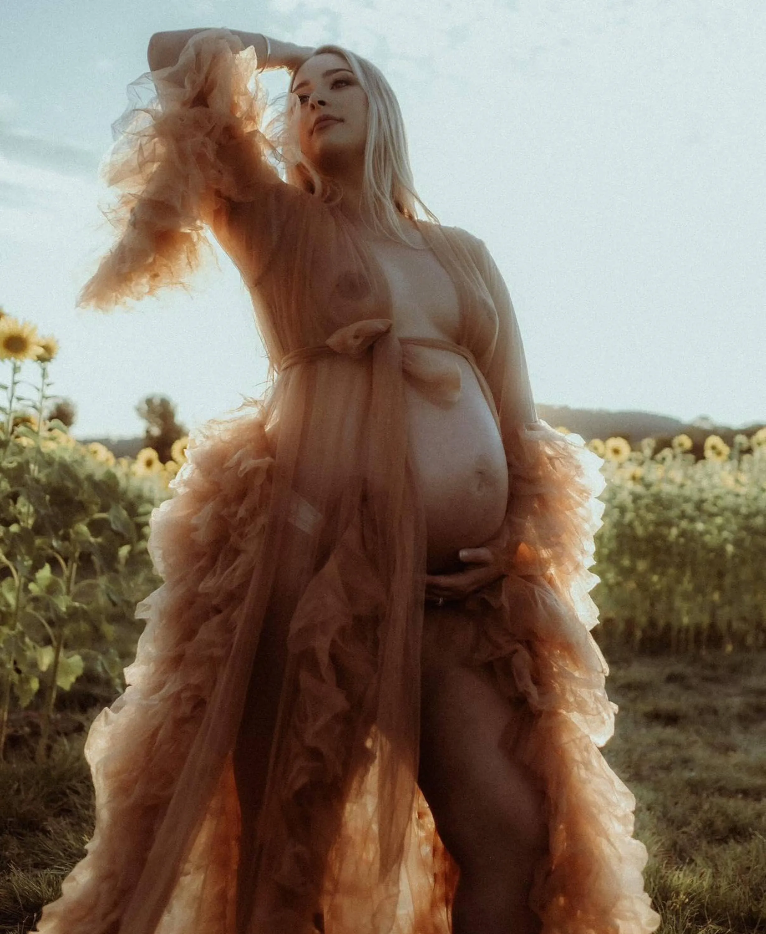 Gigi Tulle Robe - Cinnamon
