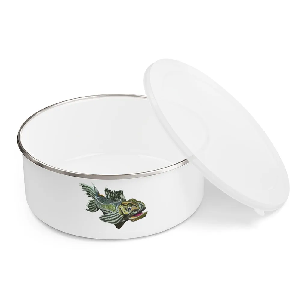 Green Fish Enamel Bowl