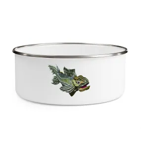 Green Fish Enamel Bowl