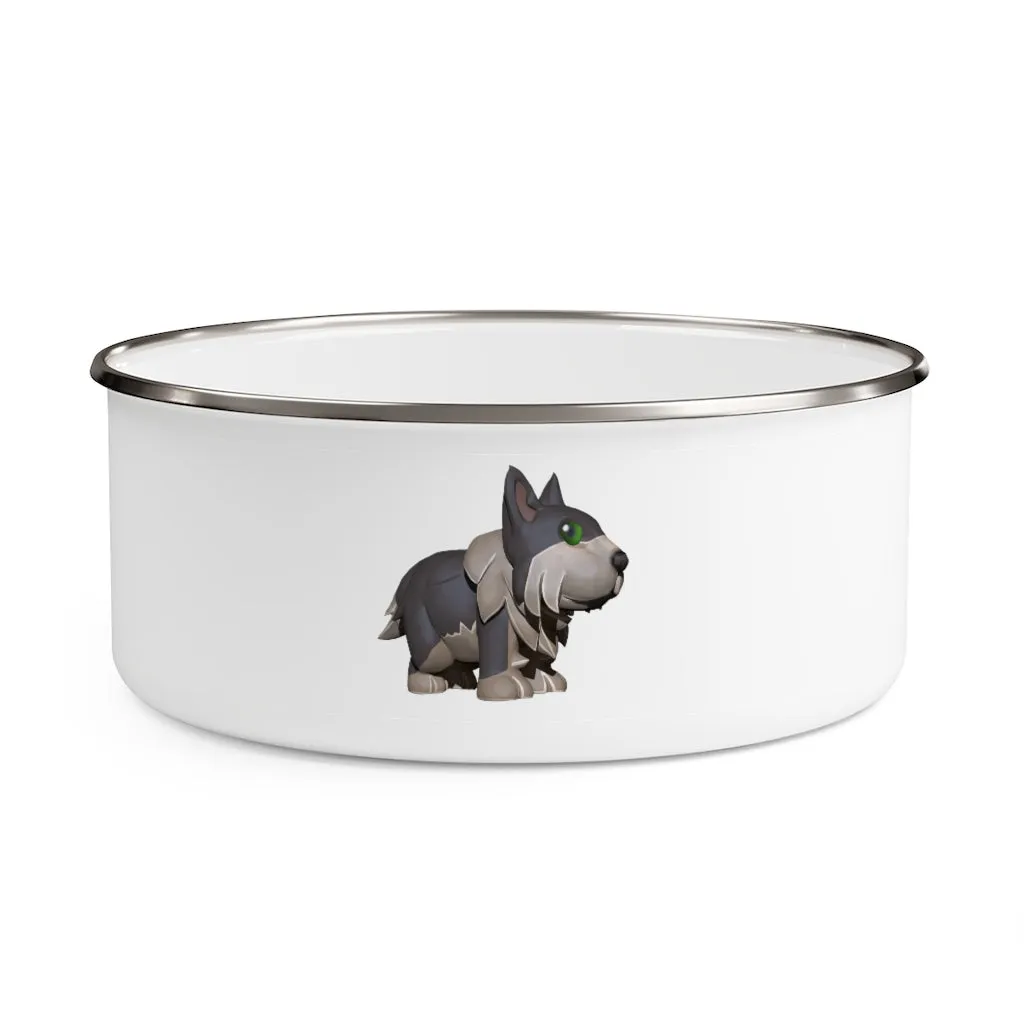 Grey Dog Enamel Bowl