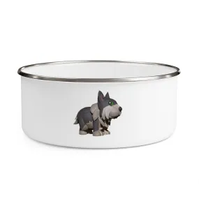 Grey Dog Enamel Bowl