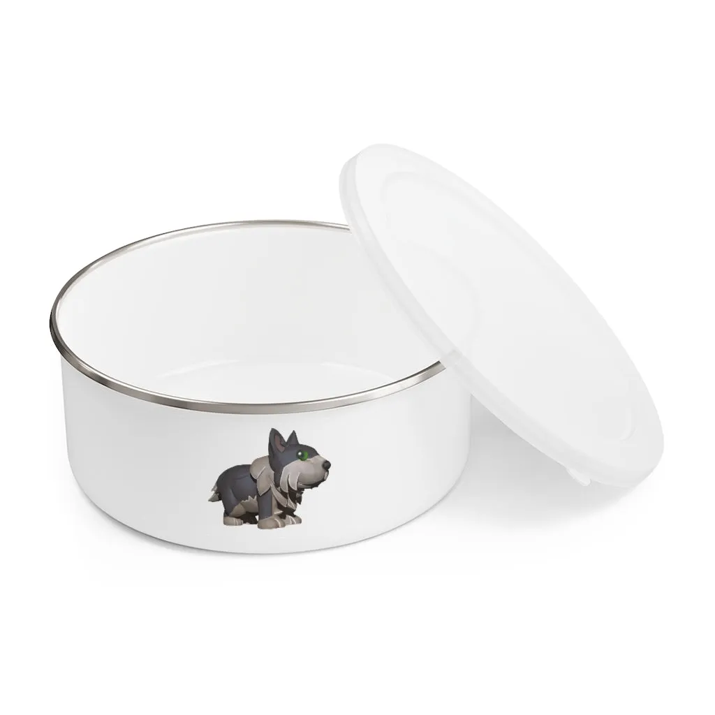 Grey Dog Enamel Bowl