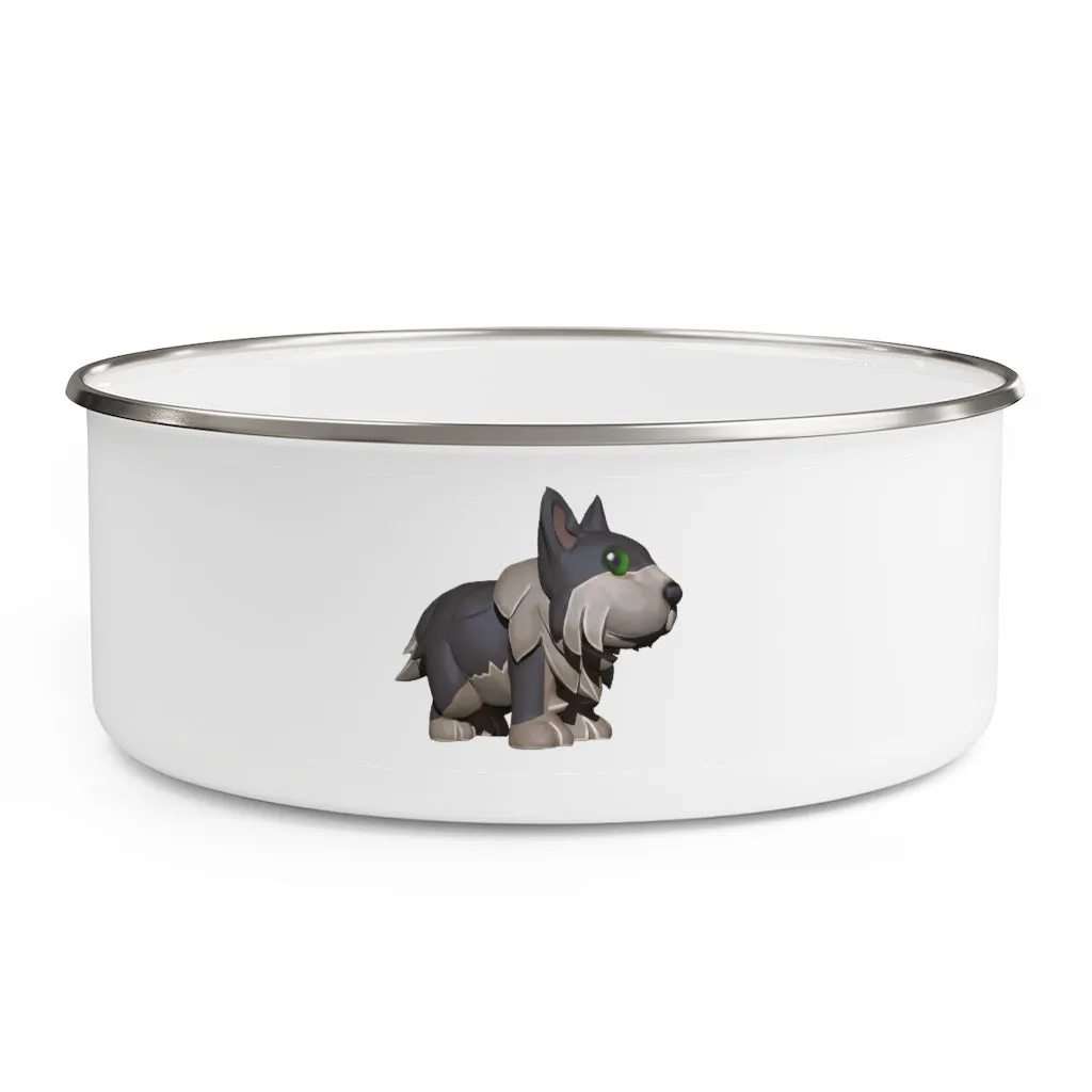 Grey Dog Enamel Bowl