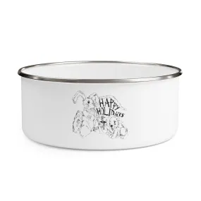 Happy Holiday's Enamel Bowl