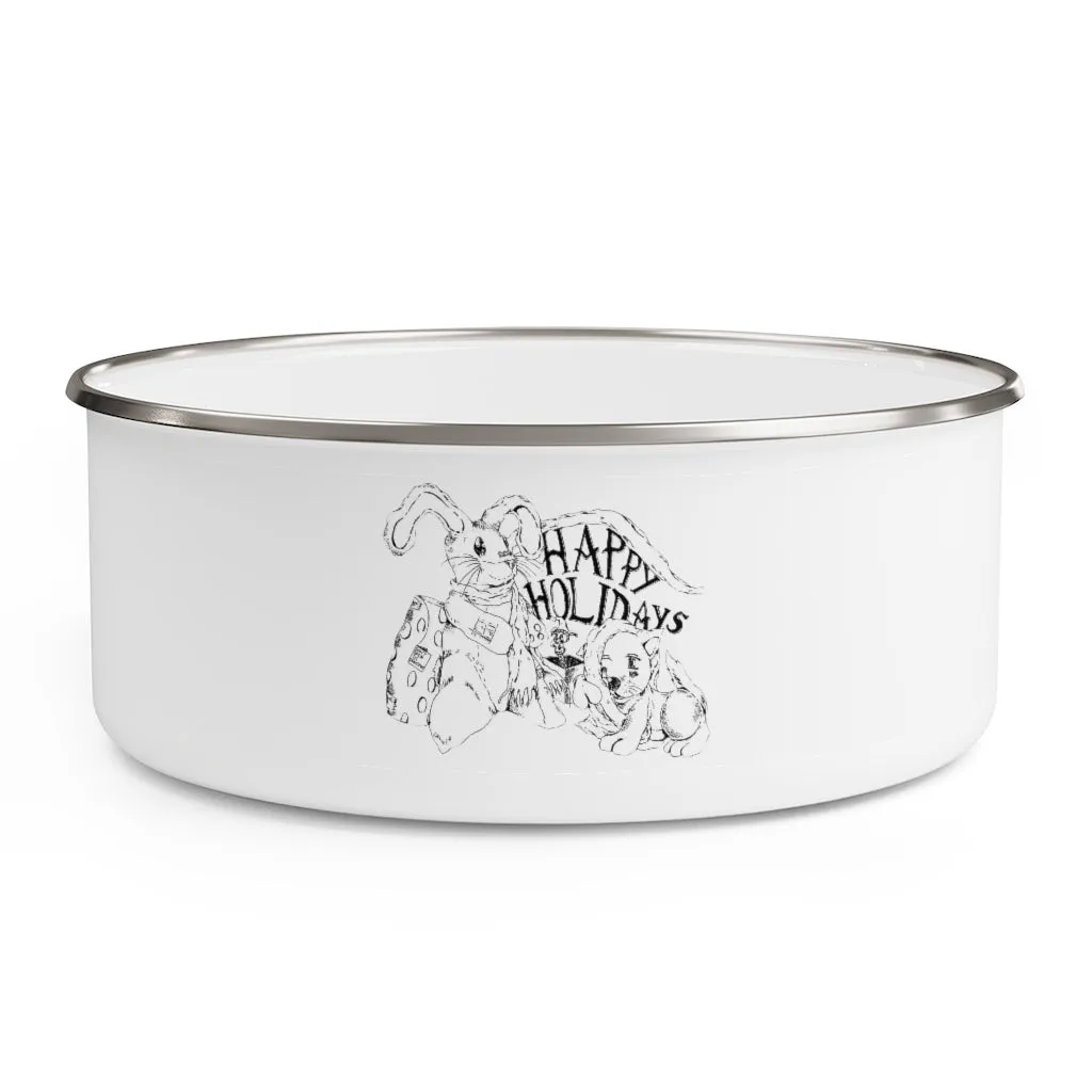 Happy Holiday's Enamel Bowl