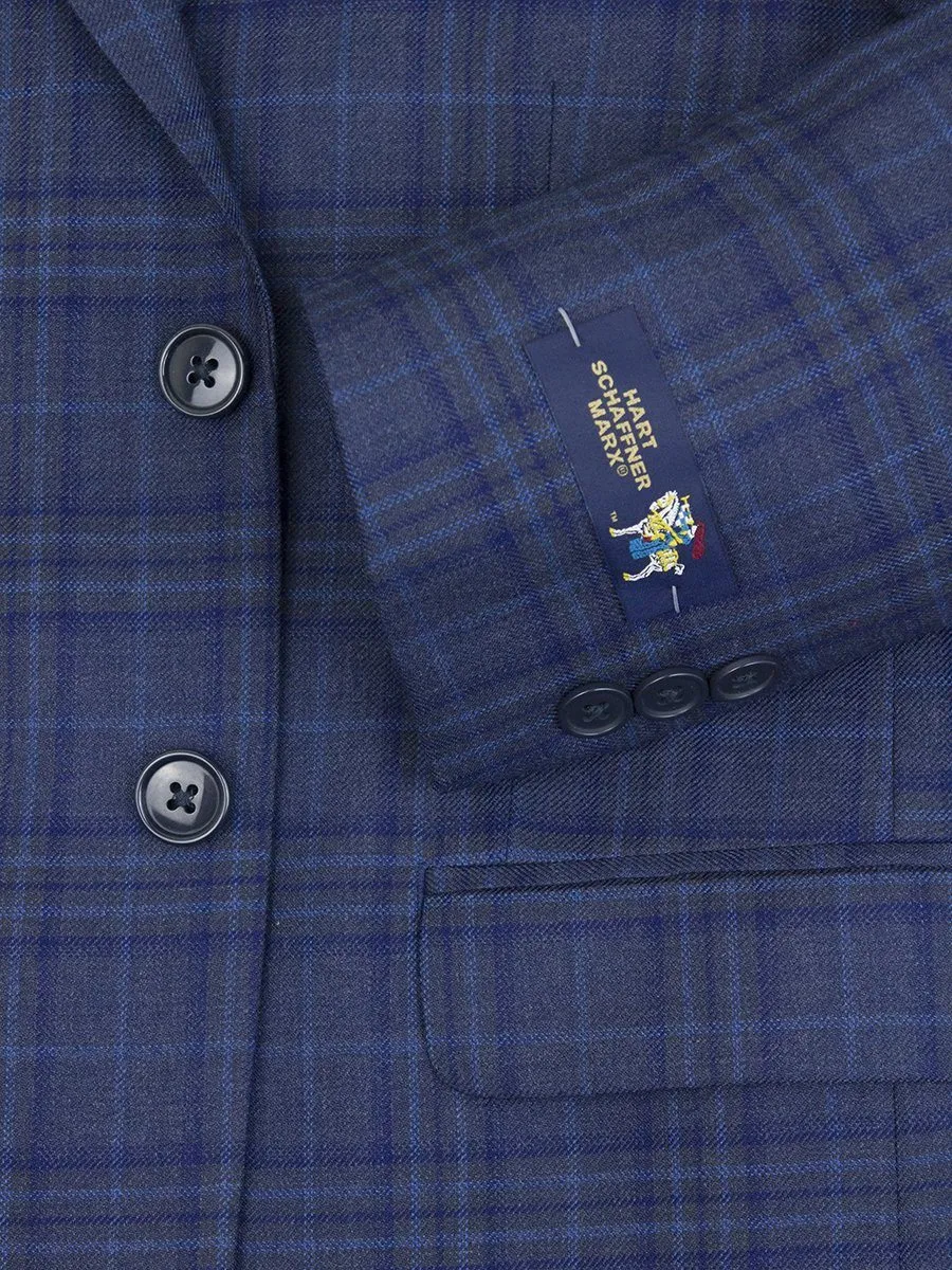 Hart Schaffner Marx 25297 100% Wool Boy's Sport Coat - Plaid - Medium Blue