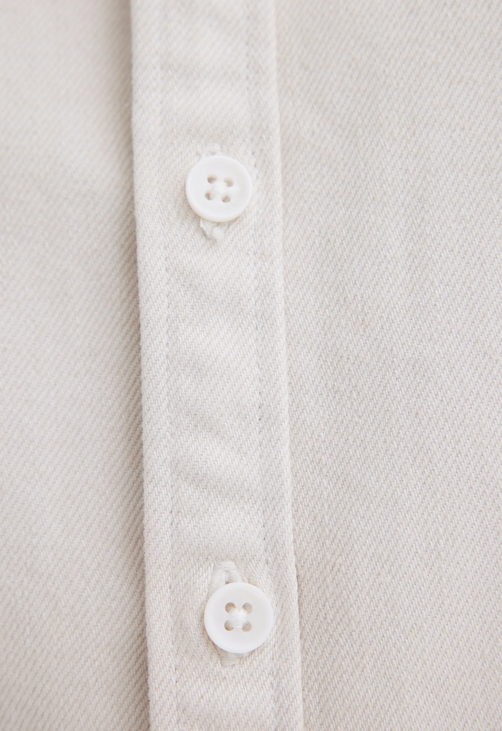 Hess Cropped Denim Shirt - Flaxen Beige