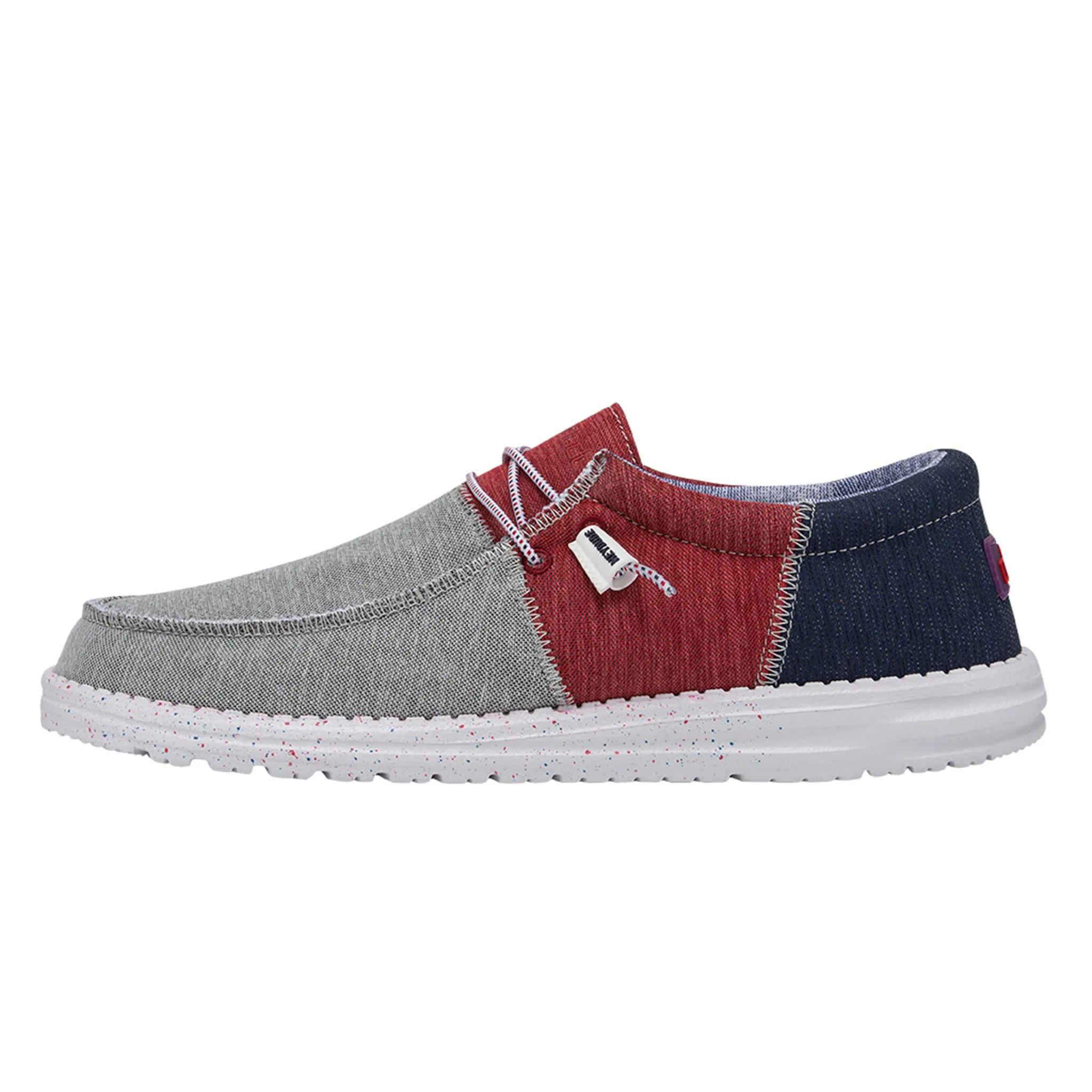 Hey Dude Men's Wally Sox Tri Fans- Red White Blue