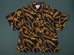 I&L Chain Link Signature Flowy Blouse