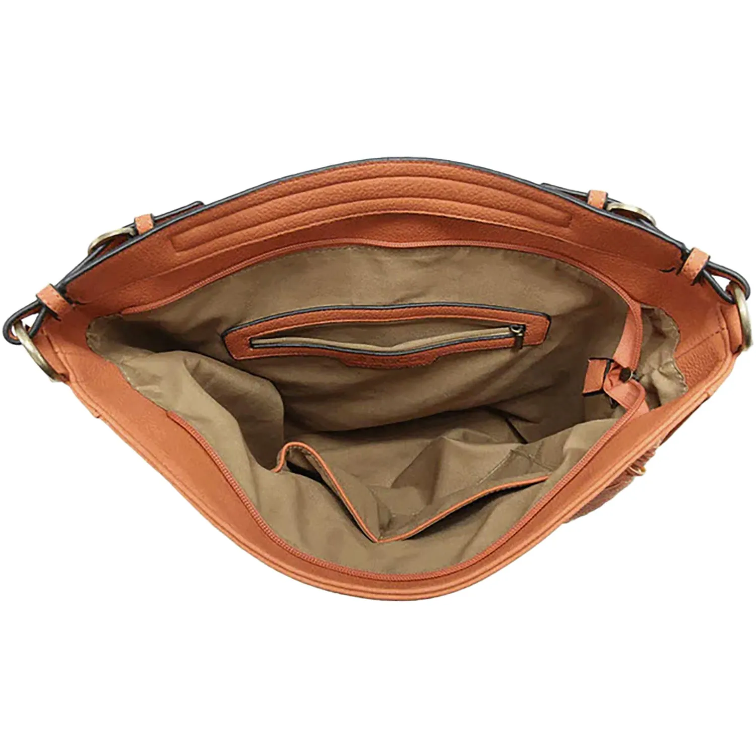 Jen & Co. Aris Whipstitch Hobo Black Synthetic