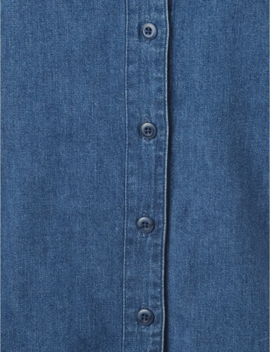 Label Pencil Shape Denim Skirt
