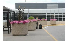 Large Circular Concrete Planter - 54 in. x 40 in.