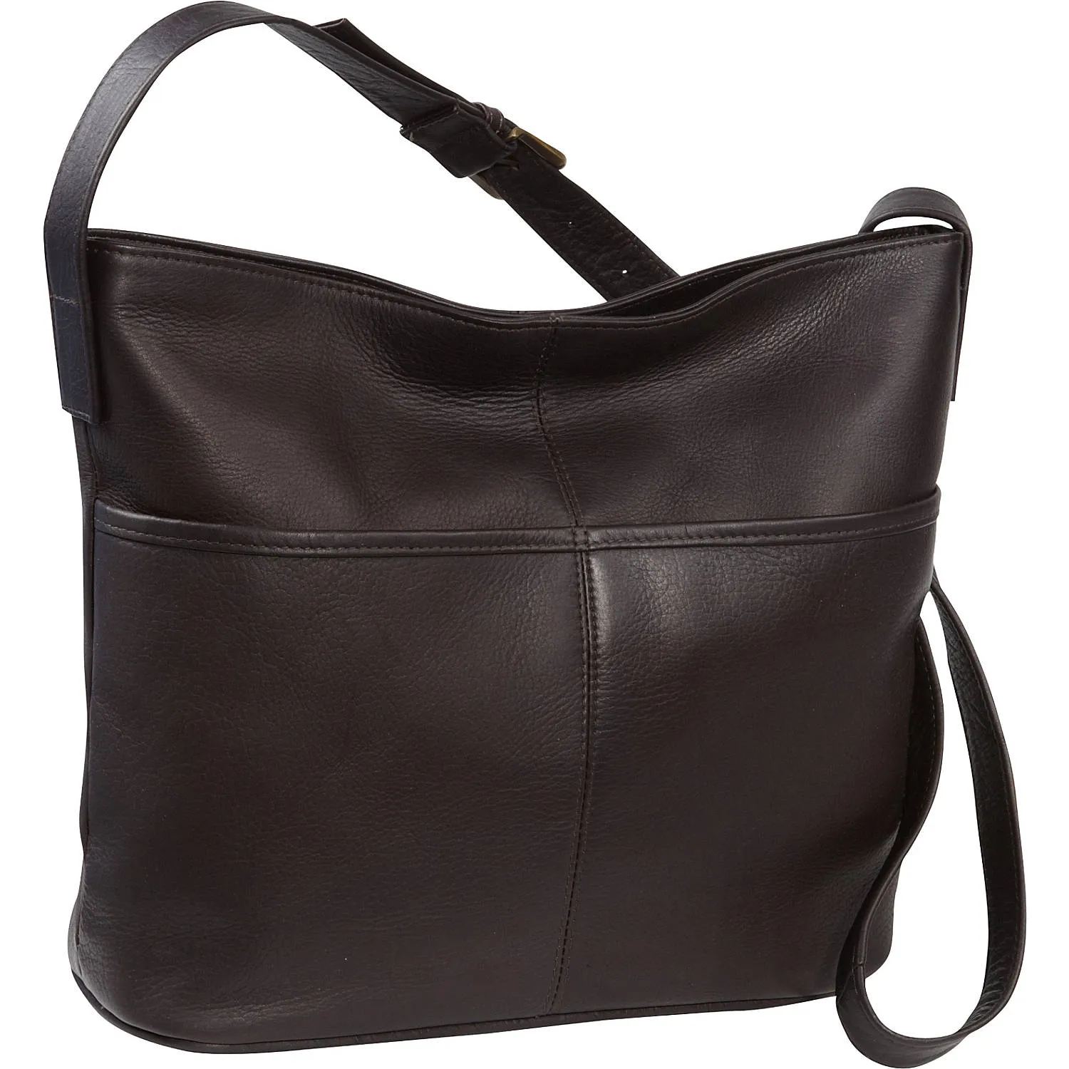 Le Donne Leather Two Slip Pocket Shoulder Bag