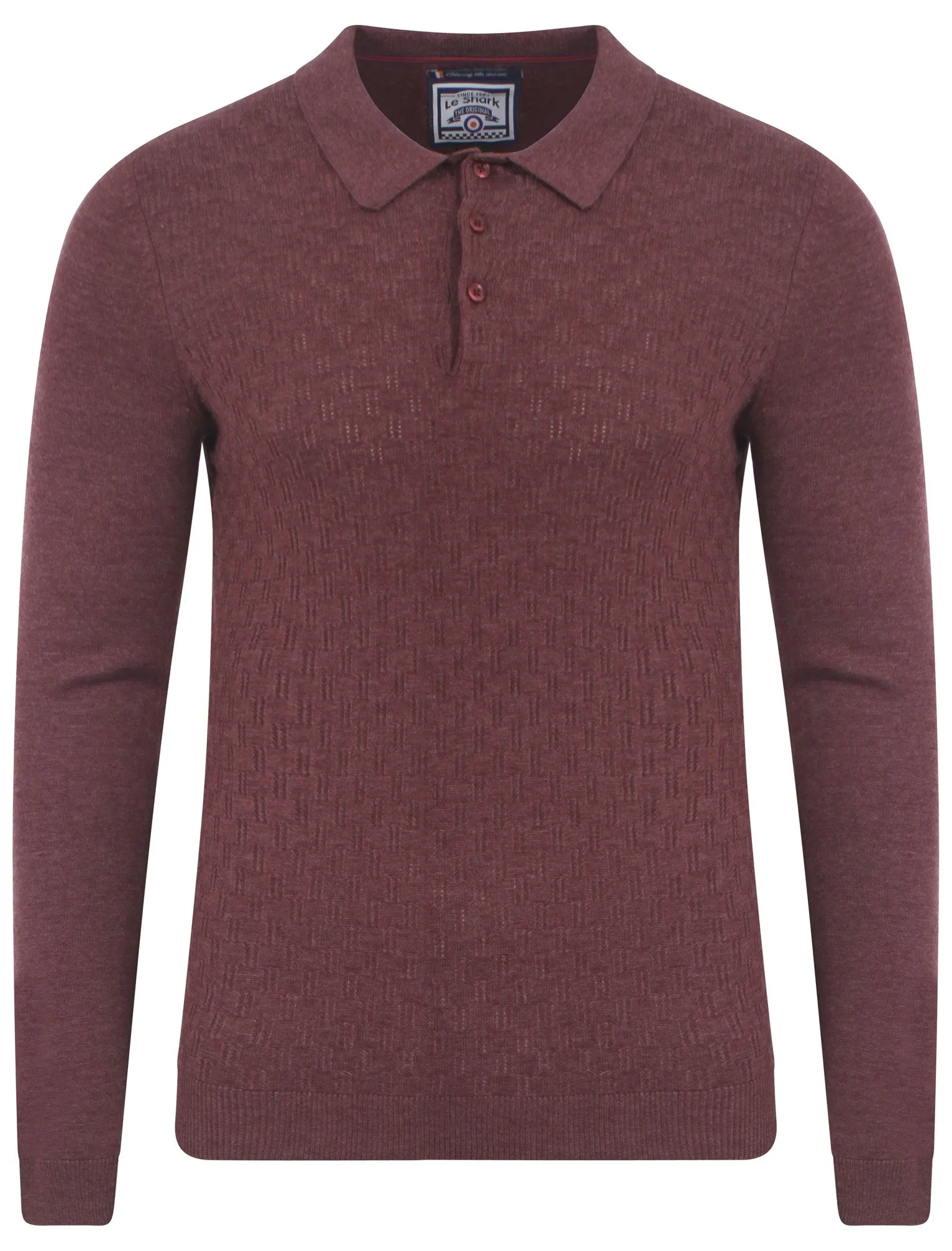 Le Shark Klay knitted polo in oxblood