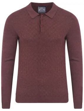 Le Shark Klay knitted polo in oxblood