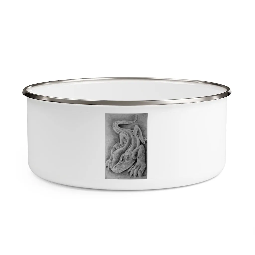 Lizzy the Lizard Enamel Bowl