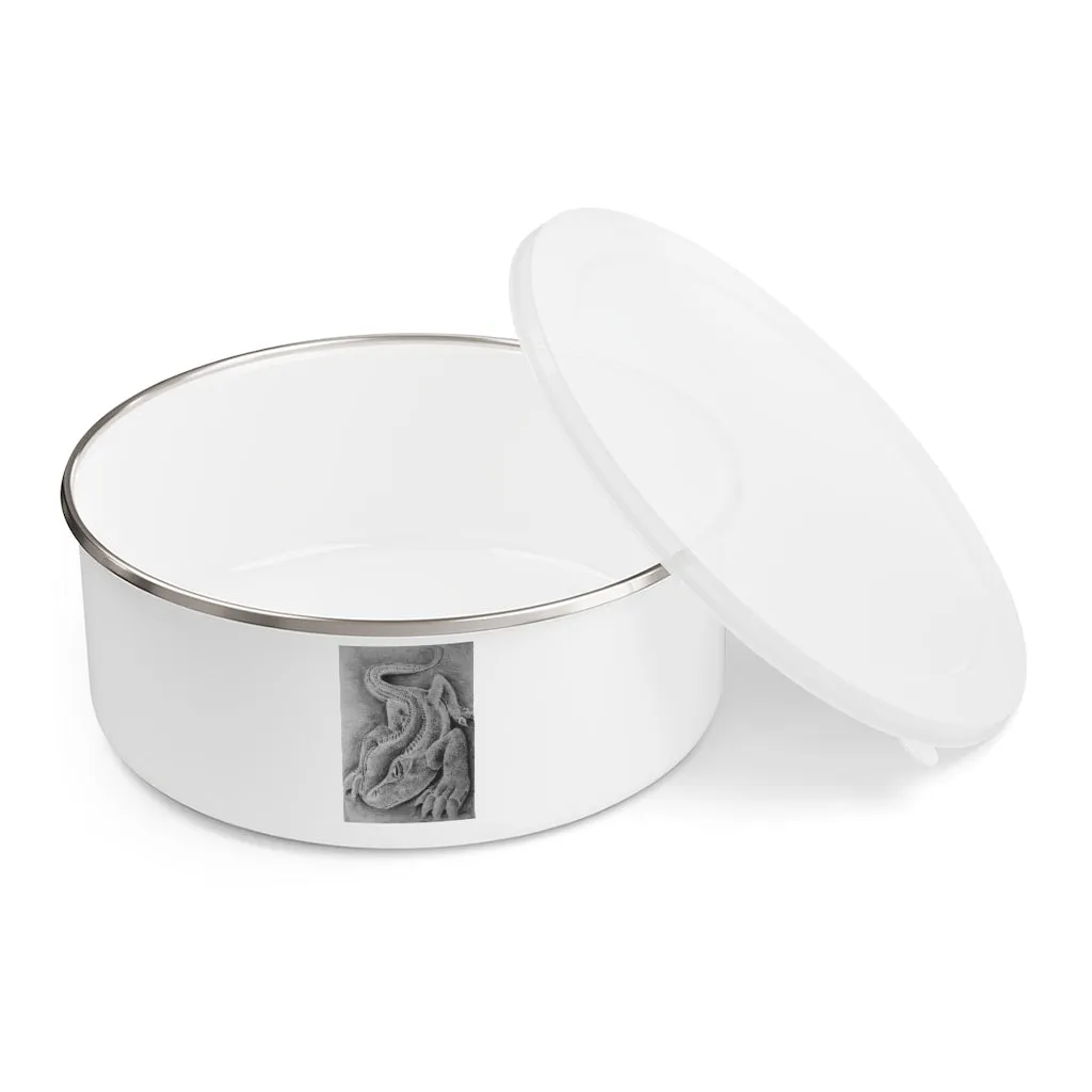 Lizzy the Lizard Enamel Bowl