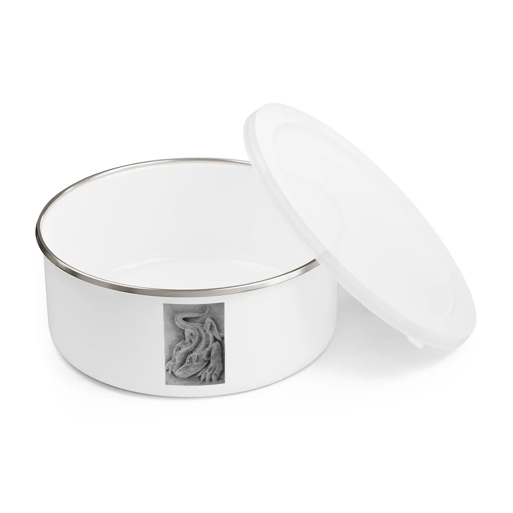 Lizzy the Lizard Enamel Bowl