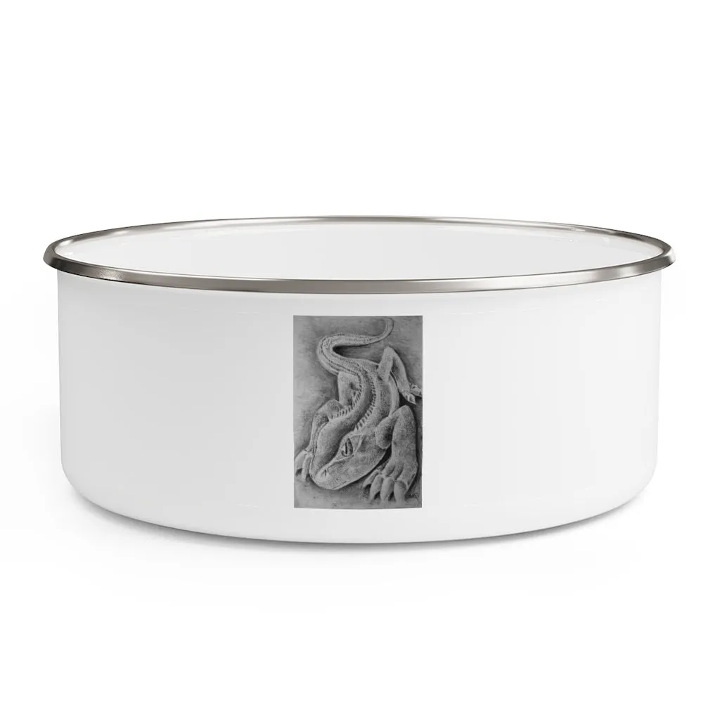 Lizzy the Lizard Enamel Bowl