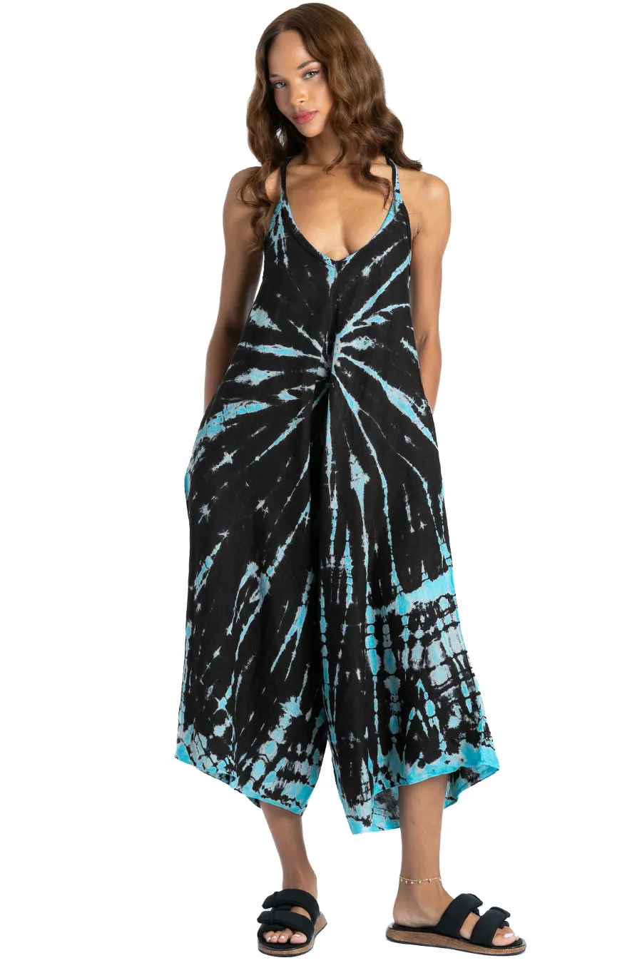 Loop Back Draped Linen Jumper