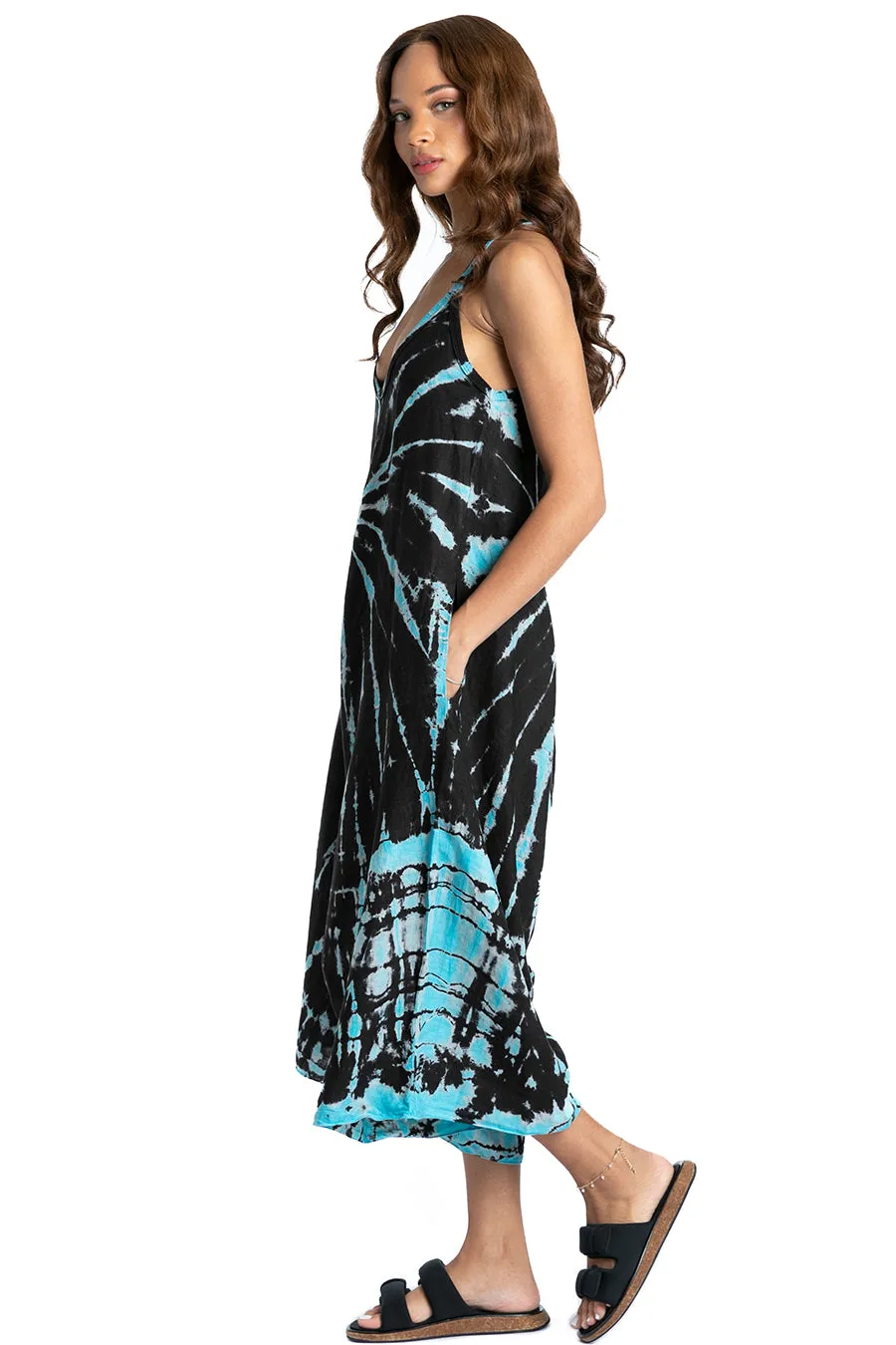 Loop Back Draped Linen Jumper