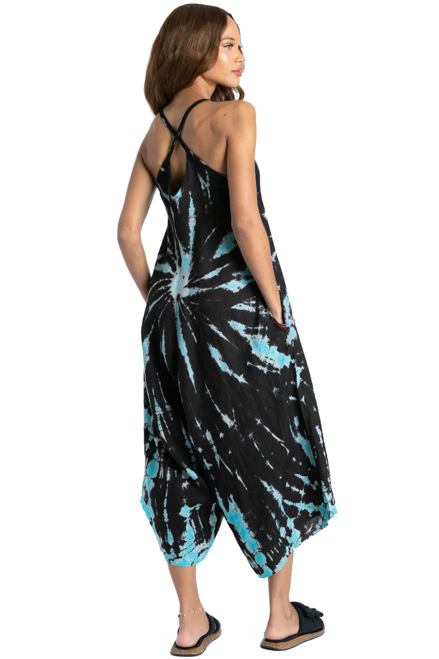 Loop Back Draped Linen Jumper