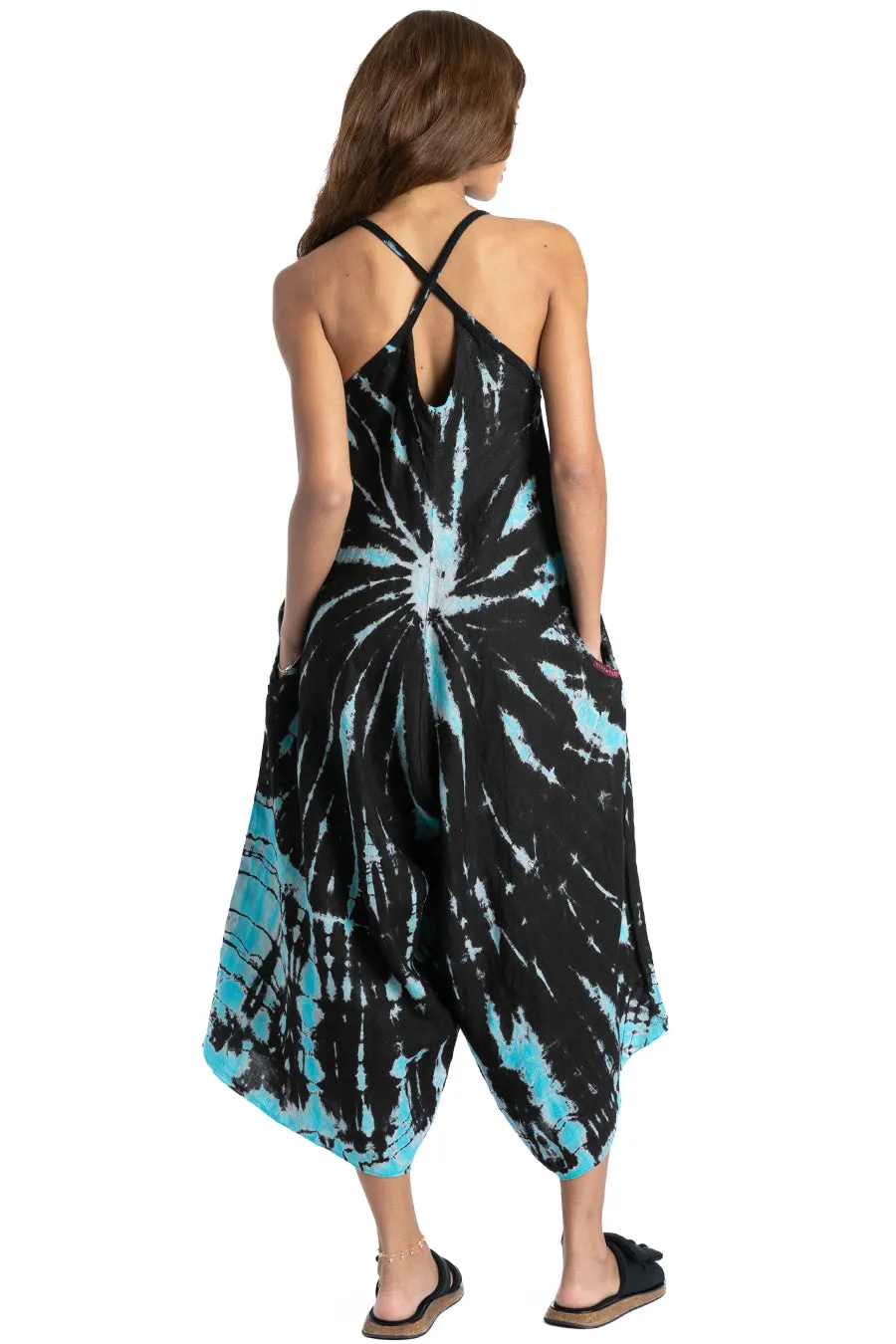 Loop Back Draped Linen Jumper