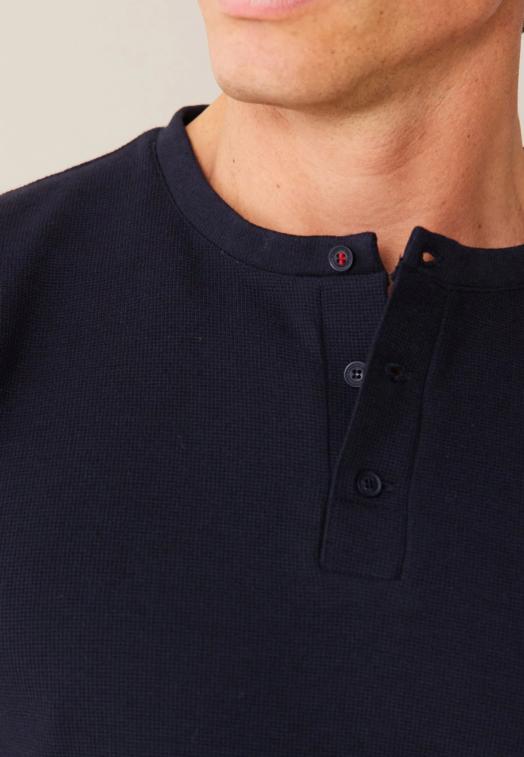Marc-André Marine - T-Shirt De Pyjama En Coton Gaufré