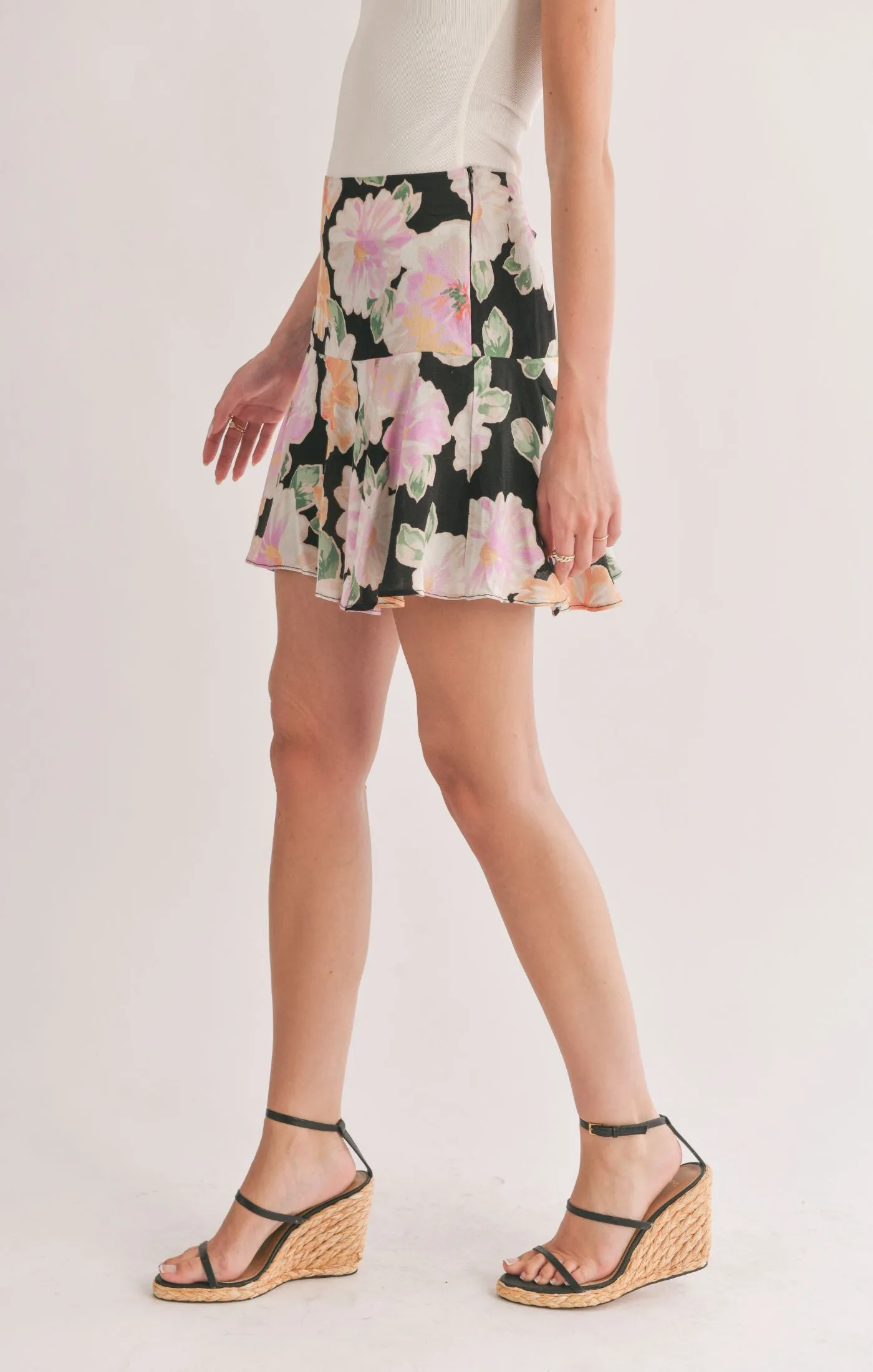 Meadows Flare Mini Skirt