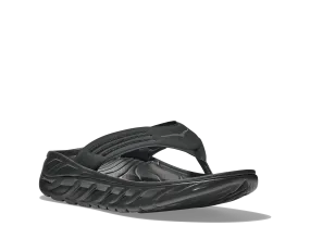 Men's Hoka Ora Recovery Flip Color: Black/Dark Gull Grey