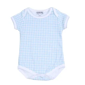 Mini Checks Lap Bodysuit - Blue
