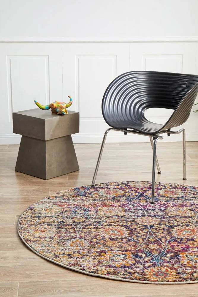 Mirage 360 Round Rug (Multi) by Rug Culture