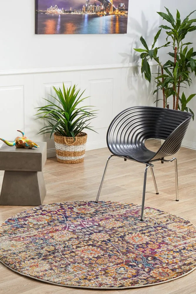 Mirage 360 Round Rug (Multi) by Rug Culture