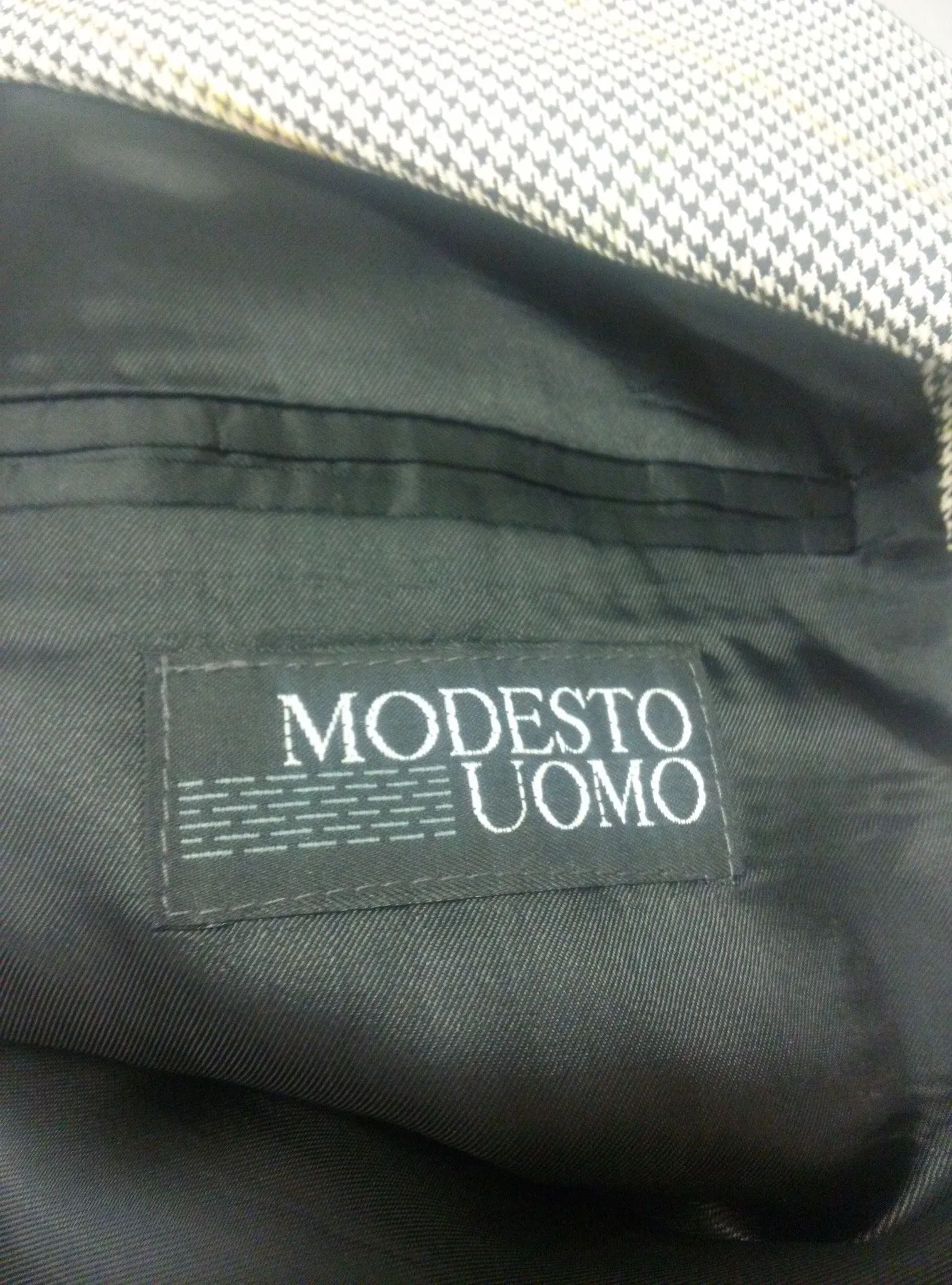 Modesto Uomo Houndstooth Sport Coat- Size 42S