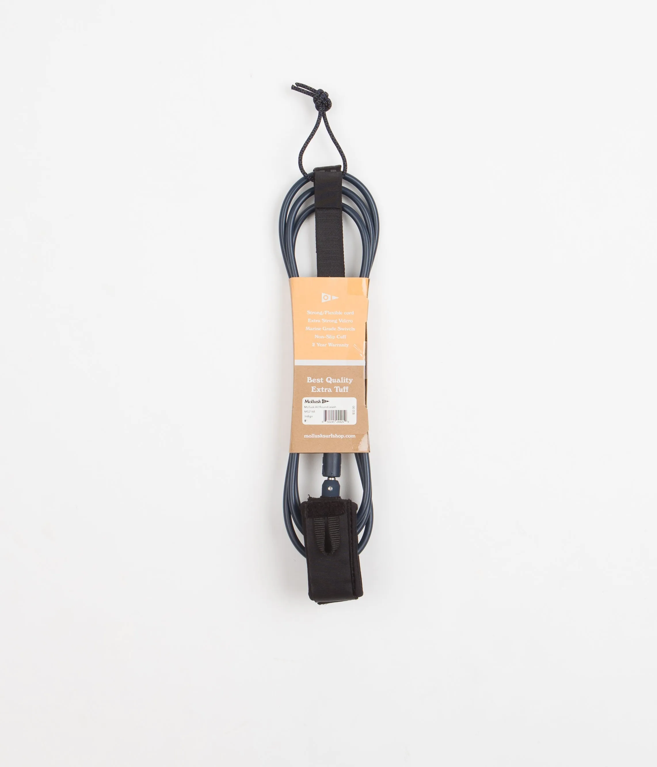 Mollusk 8ft Surfboard Leash - Indigo