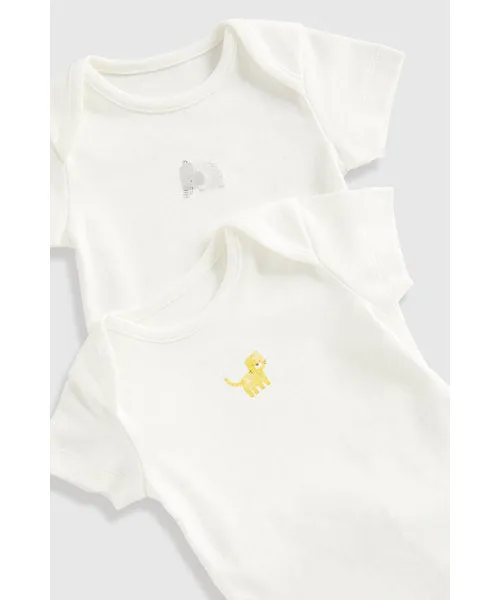 Mothercare Animals Short-Sleeved Bodysuits - 5 Pack