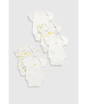 Mothercare Animals Short-Sleeved Bodysuits - 5 Pack