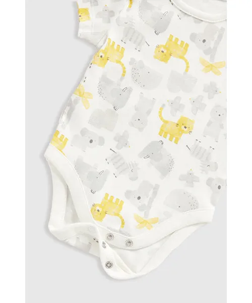 Mothercare Animals Short-Sleeved Bodysuits - 5 Pack