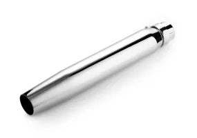Muffler Tapered Chrome 41cm Long fits up to 45mm (1-3/4 in.) header pipes - Highway Hawk H65-933