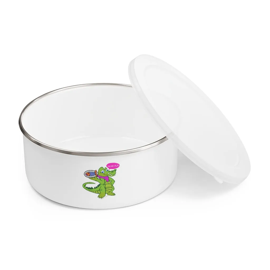 Munchies the Crocodile Enamel Bowl