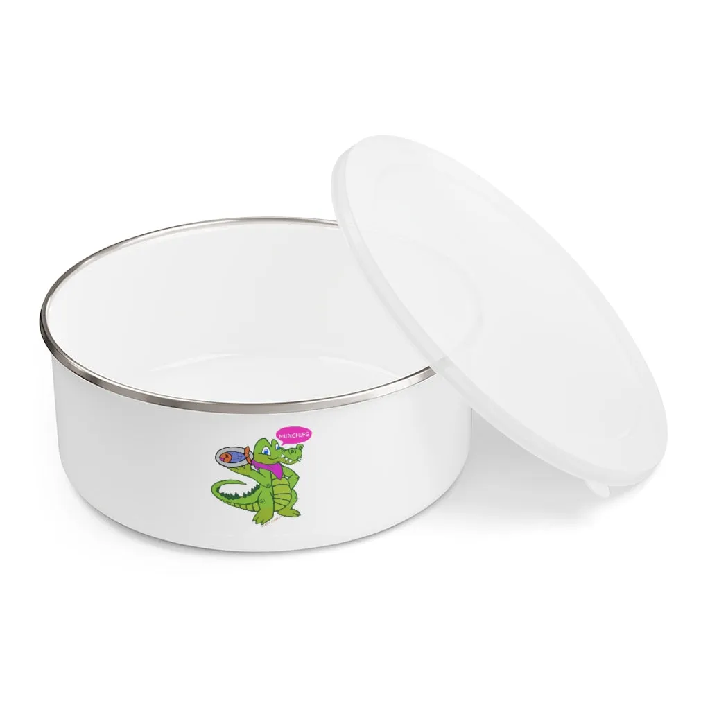 Munchies the Crocodile Enamel Bowl