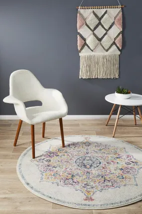 Museum 864 Round Rug (Bone) by Rug Culture