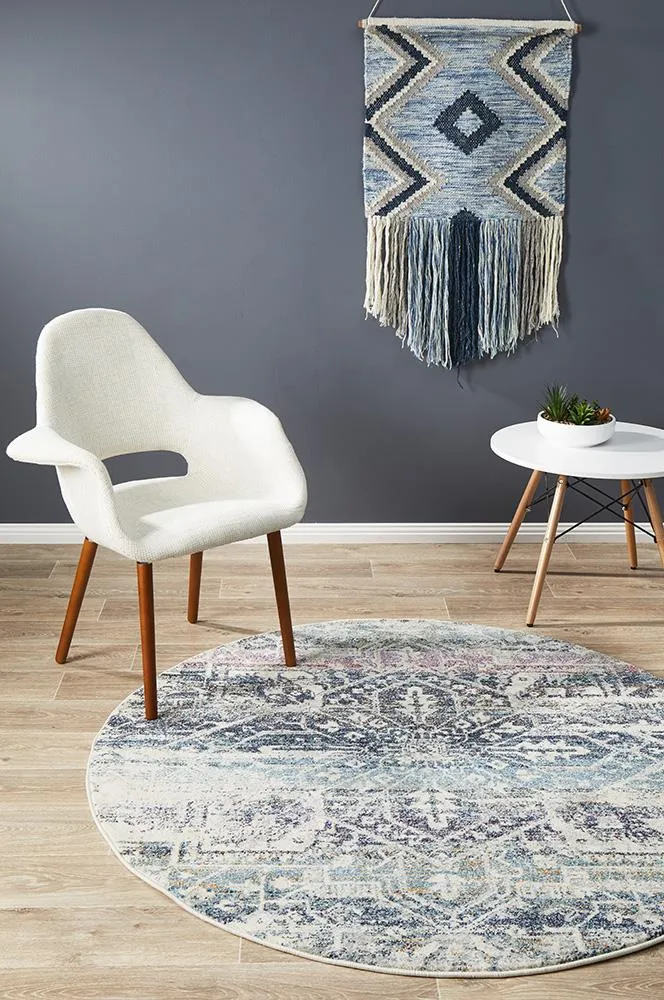 Museum 865 Round Rug (Blue) by Rug Culture