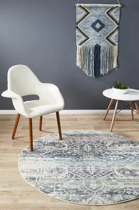 Museum 865 Round Rug (Blue) by Rug Culture