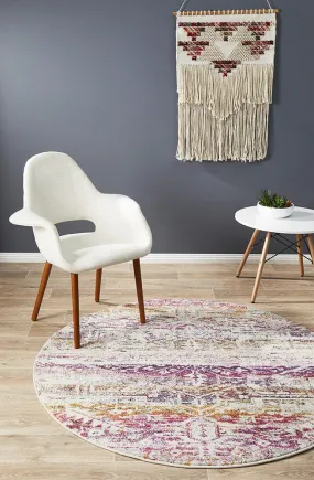 Museum 865 Round Rug (Fuchsia) by Rug Culture