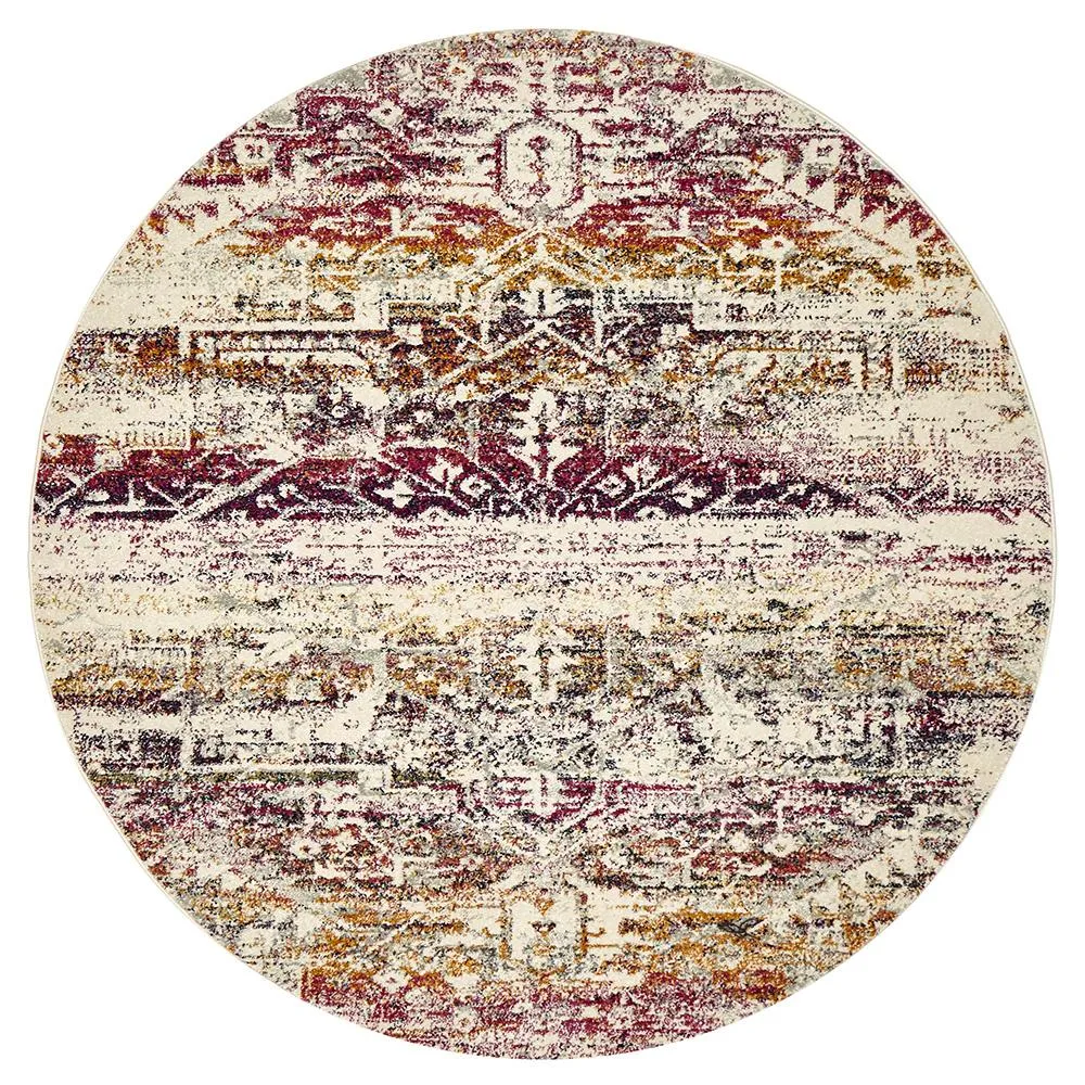 Museum 865 Round Rug (Fuchsia) by Rug Culture