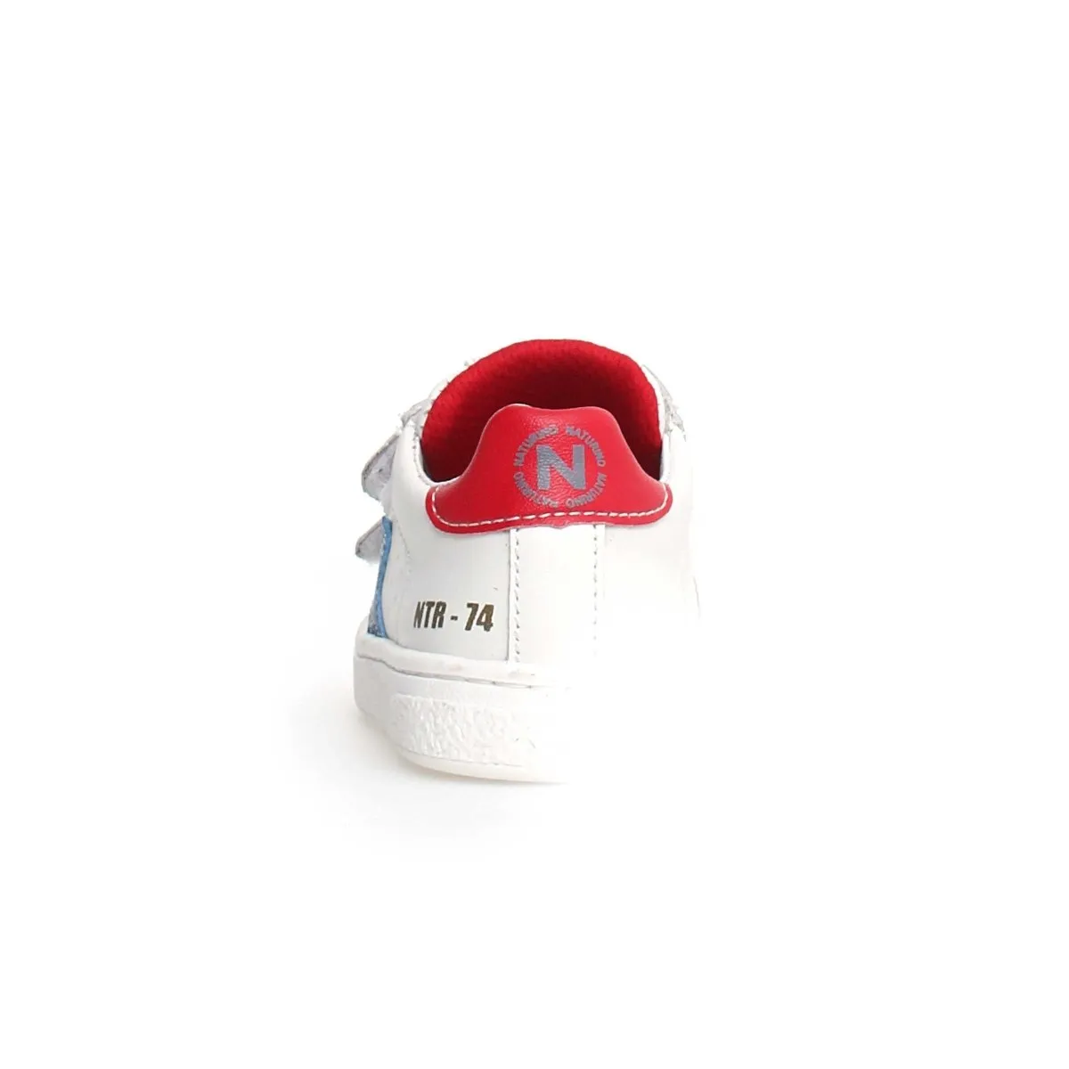Naturino Boy's Pinn White Leather/Blue Star (Sizes 27-32)